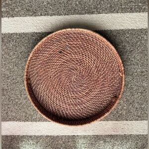 Round Woven Basket Tray